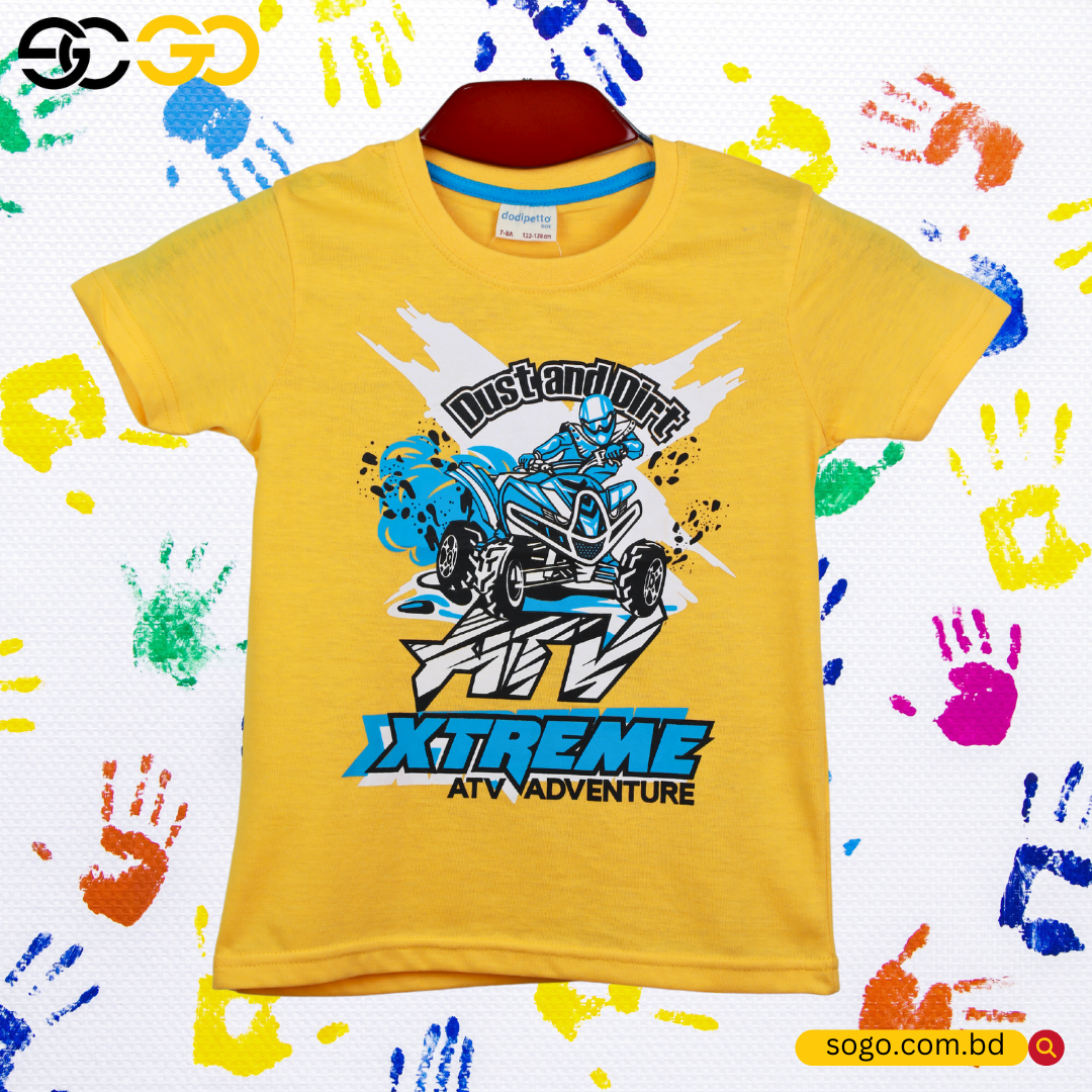Boys Printed Cotton T Shirt [3-8 Years’]: